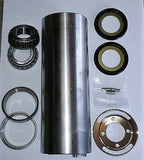 7" Long Straight Steel Steering Neck w/ Internal-Type Fork Stop, Races, Bearings