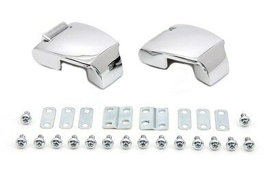 Chrome smooth style Touring Pack Luggage Hinge Kit fits FLT 1988-2013