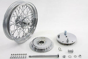 16" Wheel and Brake Drum Assembly Chrome FITS: XL 1975-1978 Rear